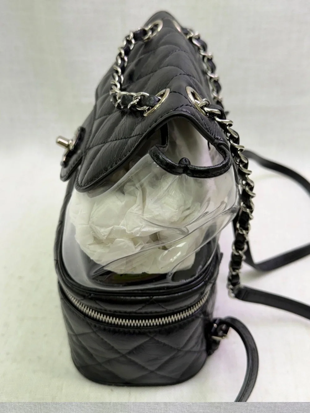 CHANEL black quilted